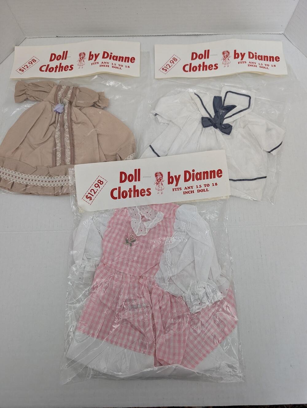 Vintage Lot Of Doll Clothes by Dianne Fits 15-18inch New
